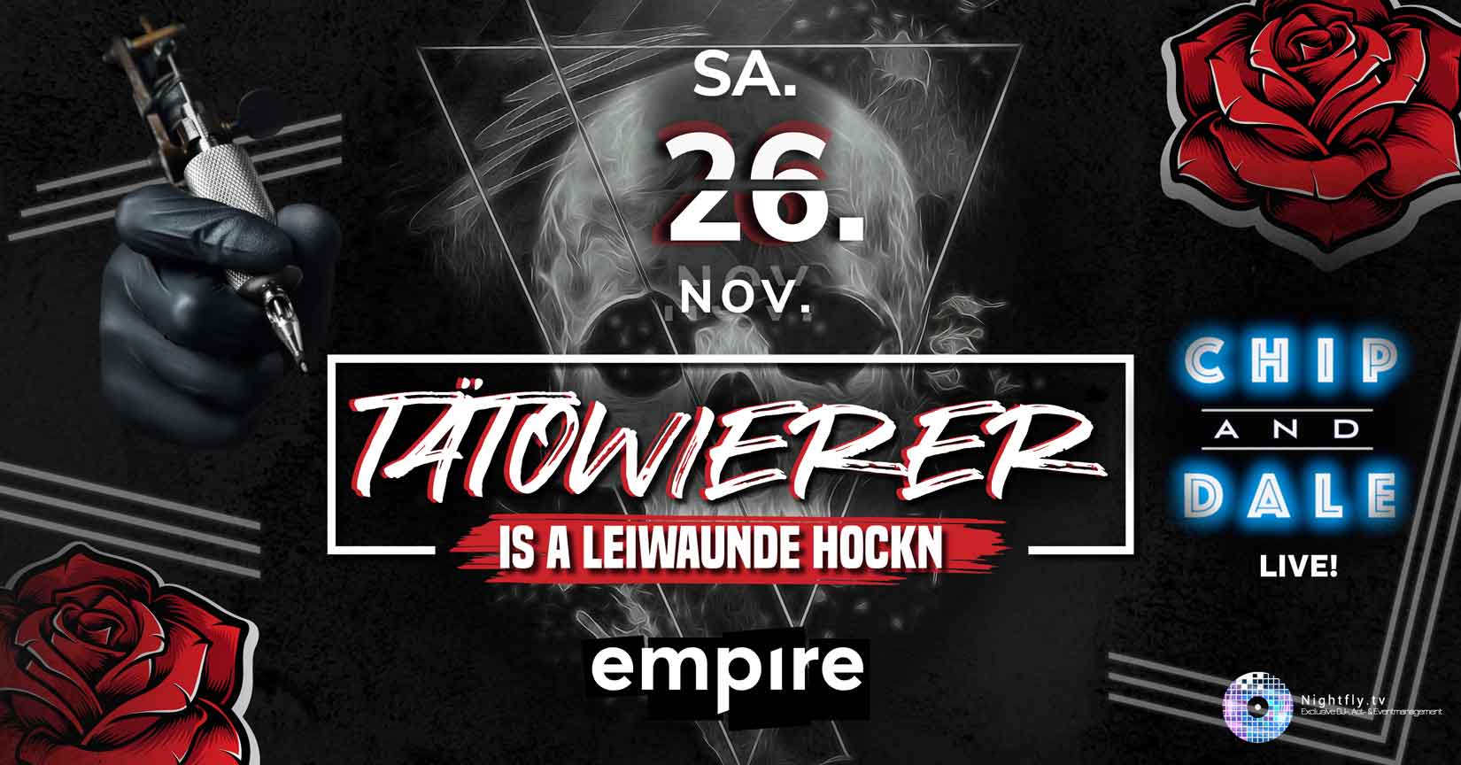 TÄTOWIERER - is a leiwaunde Hockn / Chip & Dale live! | SA 26.11.